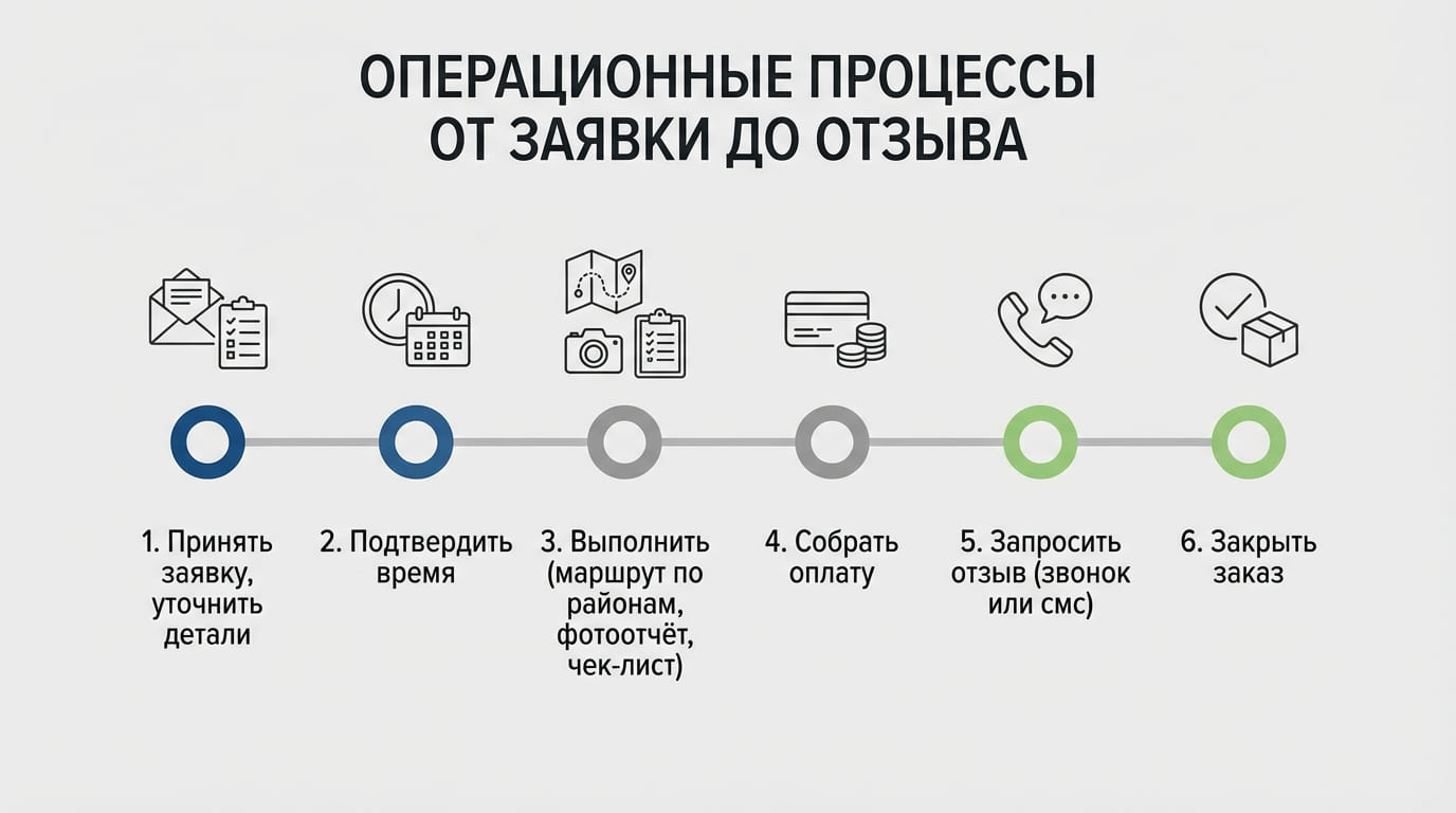 операционные процессы от заявки до отзыва